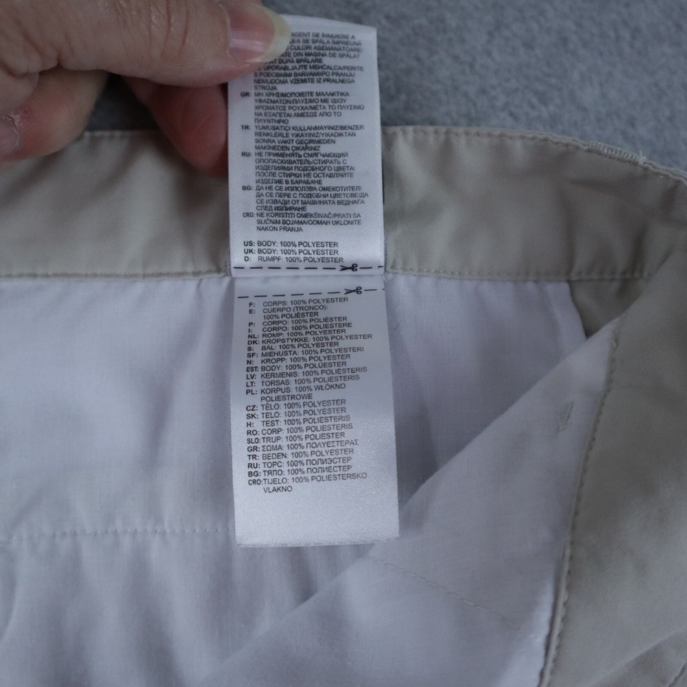 Adidas Golf Pants Mens 34x32 Climalite Performance Chino Slacks Flat Front Beige - Picture 3 of 8